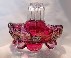 VTG FLOWERS & PETAL LEGS w/A GLASS HANDLE ON EACH SIDE THAT COMES TOGETHER-4"T | eBay