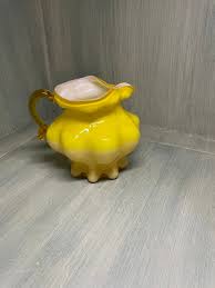 Yellow Glass Pitcher - Etsy
