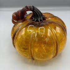 Amber Glass Pumpkin - Etsy Australia