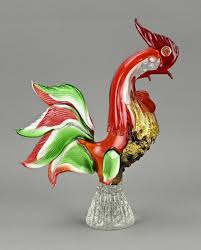 Sold at Auction: Murano rooster