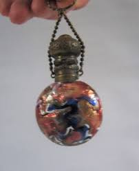 Antique Chatelaine Venetian Adventurine Art Glass Perfume Bottle W/ Ring Essential Oil Decanter 19th Century - Etsy