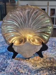 Vintage Silver Plate & Copper Footed Shell Bowl | eBay