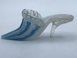 Antique Italian Murano Lattice Glass Slipper | Antiques Arena