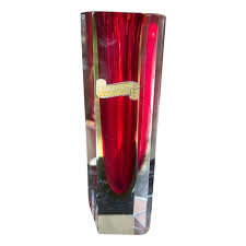 Vase in Faceted Murano Glass Sommerso by Flavio Poli, 1970s | Chairish