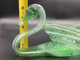 Vintage Sooner MCM Hand Blown Art Swan Bird Aviary Glass Swirl Vase Bowl | eBay