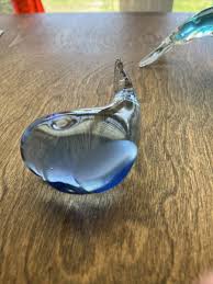 Vintage Art Glass Dolphin Teals Blue And Whale Paper Weight Collectible | eBay