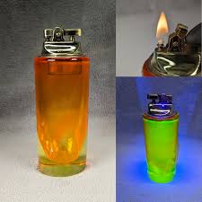 Rare Uranium Glass Table Lighter - Murano Art Glass ...
