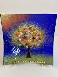 Original Venetian Glass Tree of Life Trinket Dish Made in Italy Excellent PC | eBay