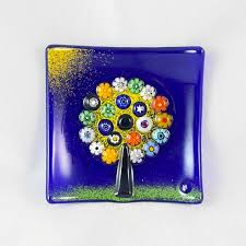 Venetian Glass Tree of Life Votive Candle Holder, Blue - Handmade in Italy, Colorful Murano Glass - Etsy