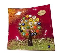 Murano Glass Tree of Life Plate PL0010