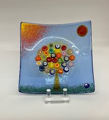 Tree of Life Dish - Medium - Art Glass from Murano - Evalyn Dunn Gallery