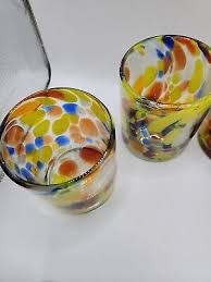Confetti Handblown Tumblers Set Of Five Barware | eBay