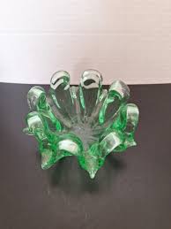 Blown Art Glass Green Bowl Ashtray | eBay