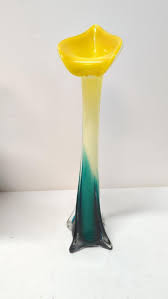 Sold at Auction: (2) Murano style art glass vases