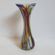 Italian Glass Vase Murano Vintage Heigth 27cm Good Condition - Etsy