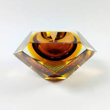 Italian Murano Glass Sommerso Ashtray by Flavio Poli for Seguso, 1960s for sale at Pamono