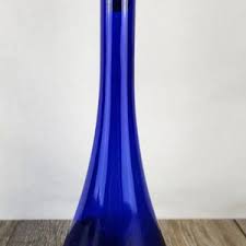 90s Pier 1 Decanter Genie Bottle Cobalt Blue Moon Stopper - Etsy