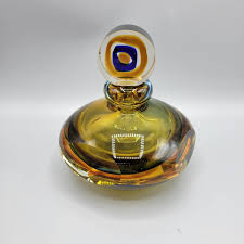 Vintage Murano Sommerso Heavy Blown Glass Perfume Bottle ...
