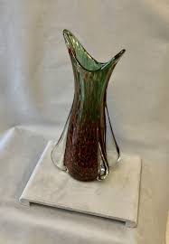 MCM Murano Sommerso Unique Swallow Vase Green Aventurine Confetti Fratelli Toso | eBay