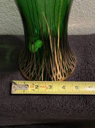 Exquisite Art Deco Decanter with Stopper & Genuine Gold Artwork. Emerald Green | eBay