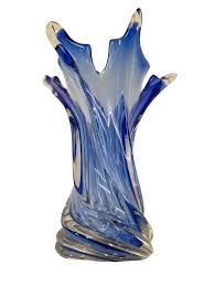 Decorative flower vase, Murano art glass, blown glass, 1970s ...