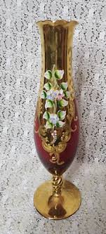 Vintage Murano Glass L Nason Venezia Ruby Red Vase | eBay