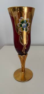 Verres a Vin Vintage, Verre De Murano Recouvert De Feuille D'or - Etsy Australia