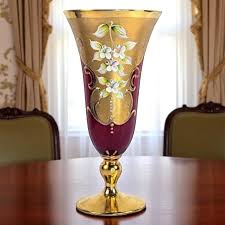 Czech Glass Vase Enamel - Etsy