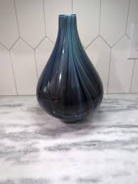 Pucci Blue Multicolor Swirl Glass Vase, Cased Glass Vase, Hand Blown Vase, Murano Style, Decorative Vase, Art Glass Decor - Etsy