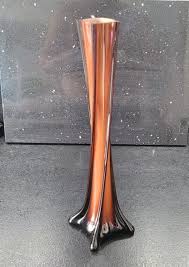 Vintage Brown Twisted Glass Stem Vase - Murano - Etsy