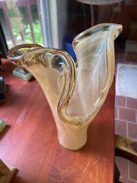Murano 10” Champagne Lily Vase - Etsy