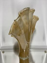 LG VTG Ruffel MURANO ART GLASS VASE | eBay