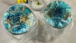 235. Two EASY jar lids w/resined tape removal and a special SHOUT OUT! Gift Ideas, Fluid Art - YouTube