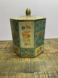 Vintage West Germany Biscuit Tin With Floral Design and Knob ...