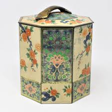 Tins, Gift Tin / Cookie Tin, Asian Floral Chinoiserie ...