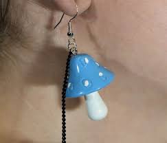 Pom Pom Earrings | Rave | Music Festival | Light Blue Pom ...