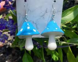 Mushroom Earrings, Statement Earrings, Mycology, Mushroom ...