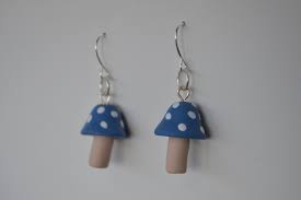 Mushroom Dangle Earrings *handmade With Polymer Clay* - Etsy