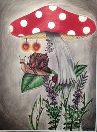 Snail House Drawing Print, Art Print, Drawing, Colored Pencil ...