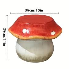 1pc mushroom garden stool resin outdoor garden - Temu