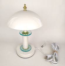 Vintage White Retro Dome 3 Way Touch Sensor Table Lamp Atomic Style TESTED | eBay