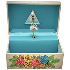 Similar Items to c1960s "Swan Lake" Rotating Ballerina in Tulle Skirt Painted Rose Musical Jewelry Box - Japan Made