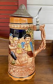 Vintage Musical Ceramic Beer Stein Made in Japan – Raised Decoration, Musical “how Dry I Am” - 9.5” Tall - Etsy