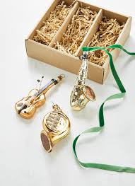 Raz 4.5" Box of musical Instruments Glass Christmas ...