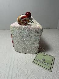 Regency International 4.5” Peppermint Cake Slice With Cherrys Ornament | eBay