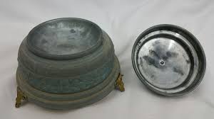 Victorian Vintage Metal Silver Patina Trinket Music Box 3 Footed Etched | eBay Australia