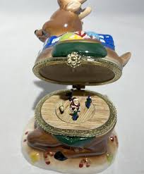 Porcelain Reindeer Music Box With Animation By Mr. Christmas | eBay