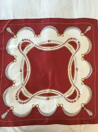 Must de Cartier Red and White Silk Twill Scarf 33 inches | eBay