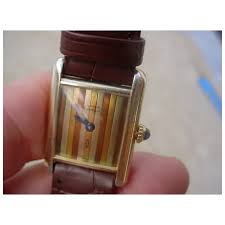 Vintage Cartier Tank Ladies Watch, 18K Gold Vermeil Case ...