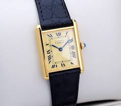 Cartier Watch Must Tank Ivory Dial Roman index LM 23mm Mens ...
